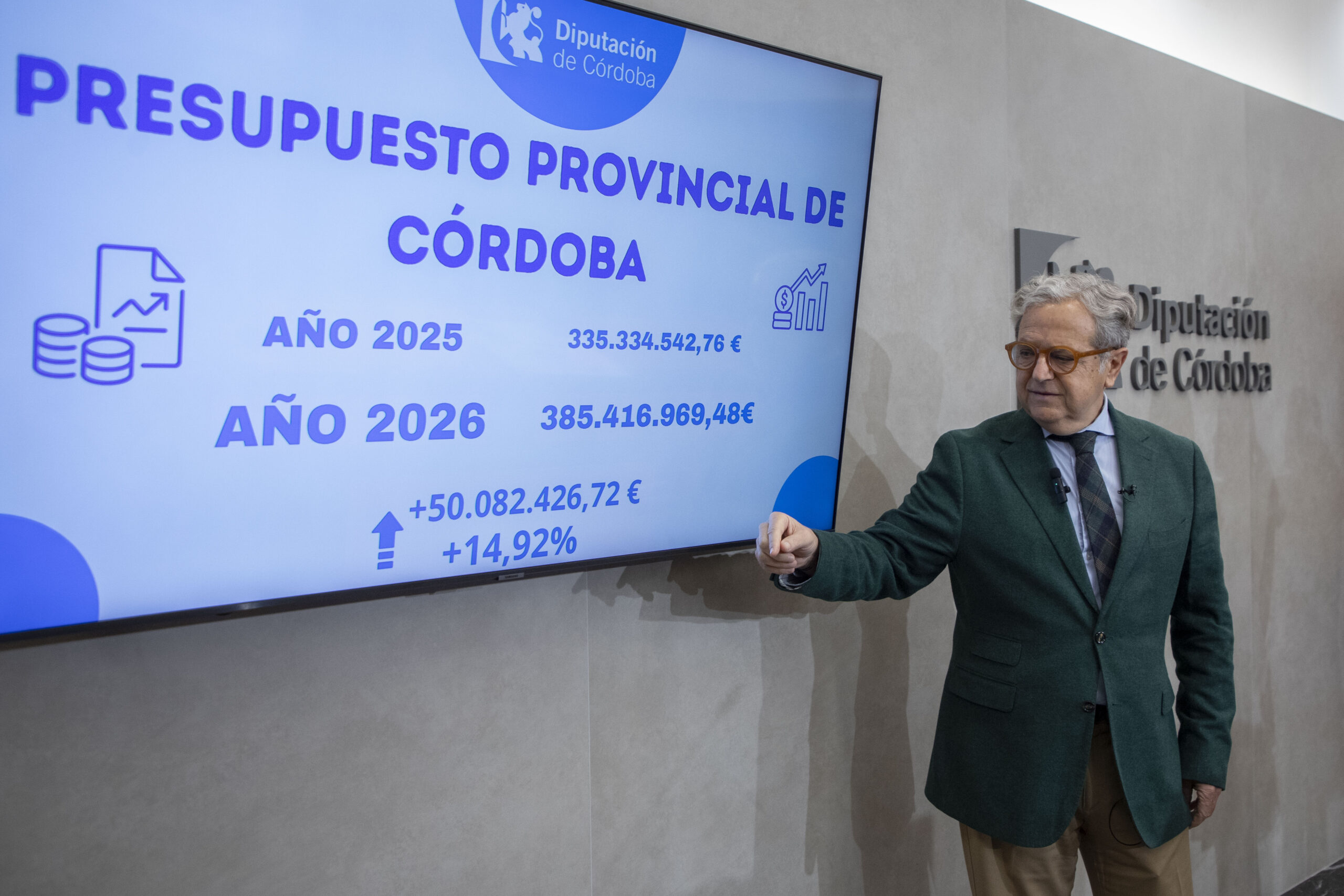 El Presupuesto de la Diputación para 2026 crece un 14,92 % y alcanza ...
